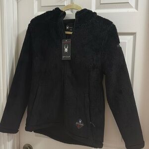 NWT Hooded women’s spyder fleece zip up